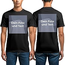 Personalised T-Shirt for Men, Customise with Photo, Text or Design, Cotton T-Shirt for Men in S - 3XL, for Birthdays or as a Promotional Gift