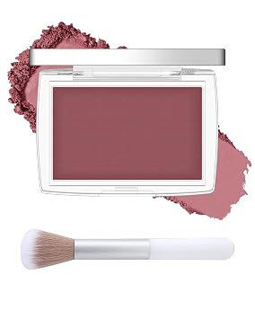 Berry Blush Palette, Matte Powder Blush for Cheeks with Brush, Natural Glow