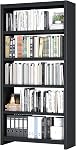 Book Shelf, 5-Tier Sturdy Bookcase, Adjustable Bookshelf, Large Capacity per Shelf, Modern Book Cases for Living Room, Home Office, Garage, Ideal for Home Organization & Stylish Upgrades