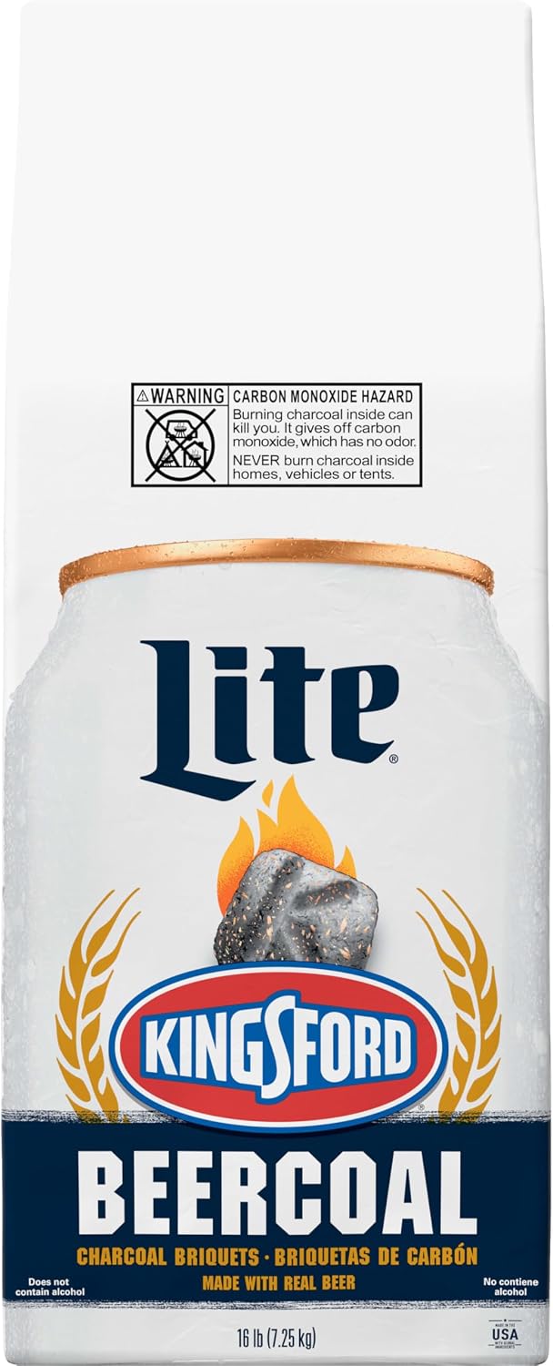 Kingsford Miller Lite Beercoal Charcoal Briquettes Made with Real Beer, 16 Pounds