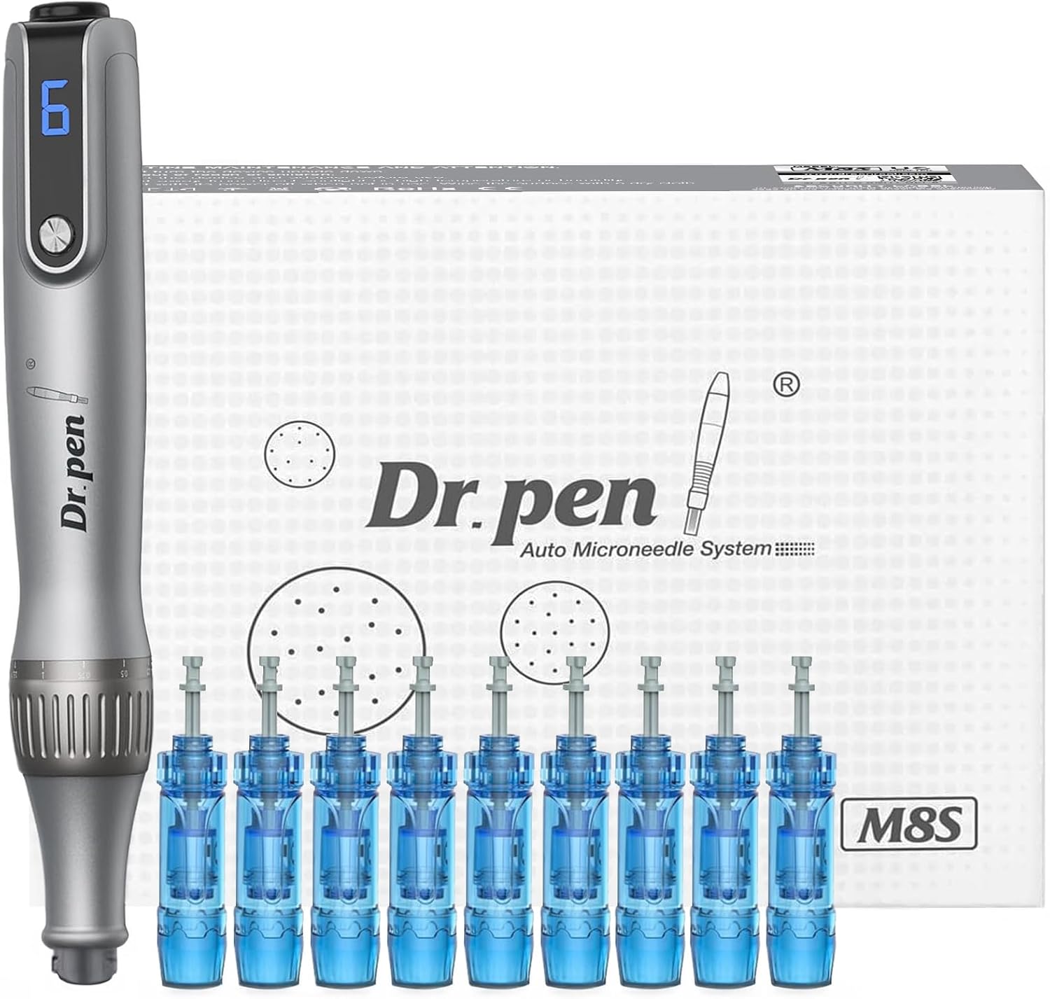 Dr.Pen Ultima M8S Microneedling Pen – Draadloze Derma Pen voor Gezicht Lichaam Baard Haar, Zelfzorg Cadeau voor Vrouwen en Mannen – met 9 Patronen en Opbergkoffer Dr.Pen Ultima M8S Microneedling Pen – Draadloze Derma Pen voor Gezicht Lichaam Baard Haar, Zelfzorg Cadeau voor Vrouwen en Mannen – met 9 Patronen en Opbergkoffer