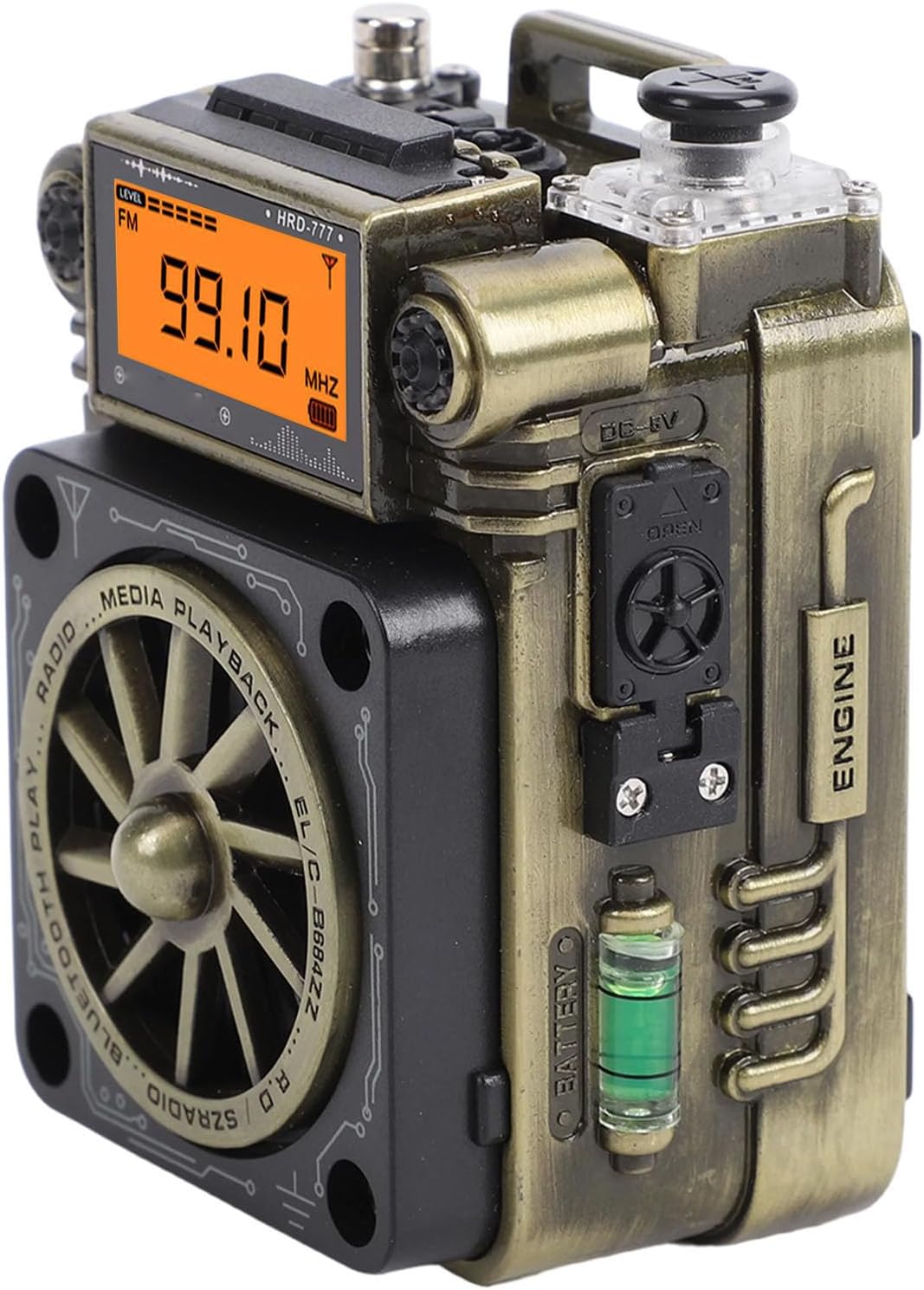 Full Band Finger Radio, Rechargeable Multifunctional BT Speaker with Remote Control, 297 Channels Storage, 360 Degree Rotating AM Antenna, BT 5.2 Support, 256G Card Playback,