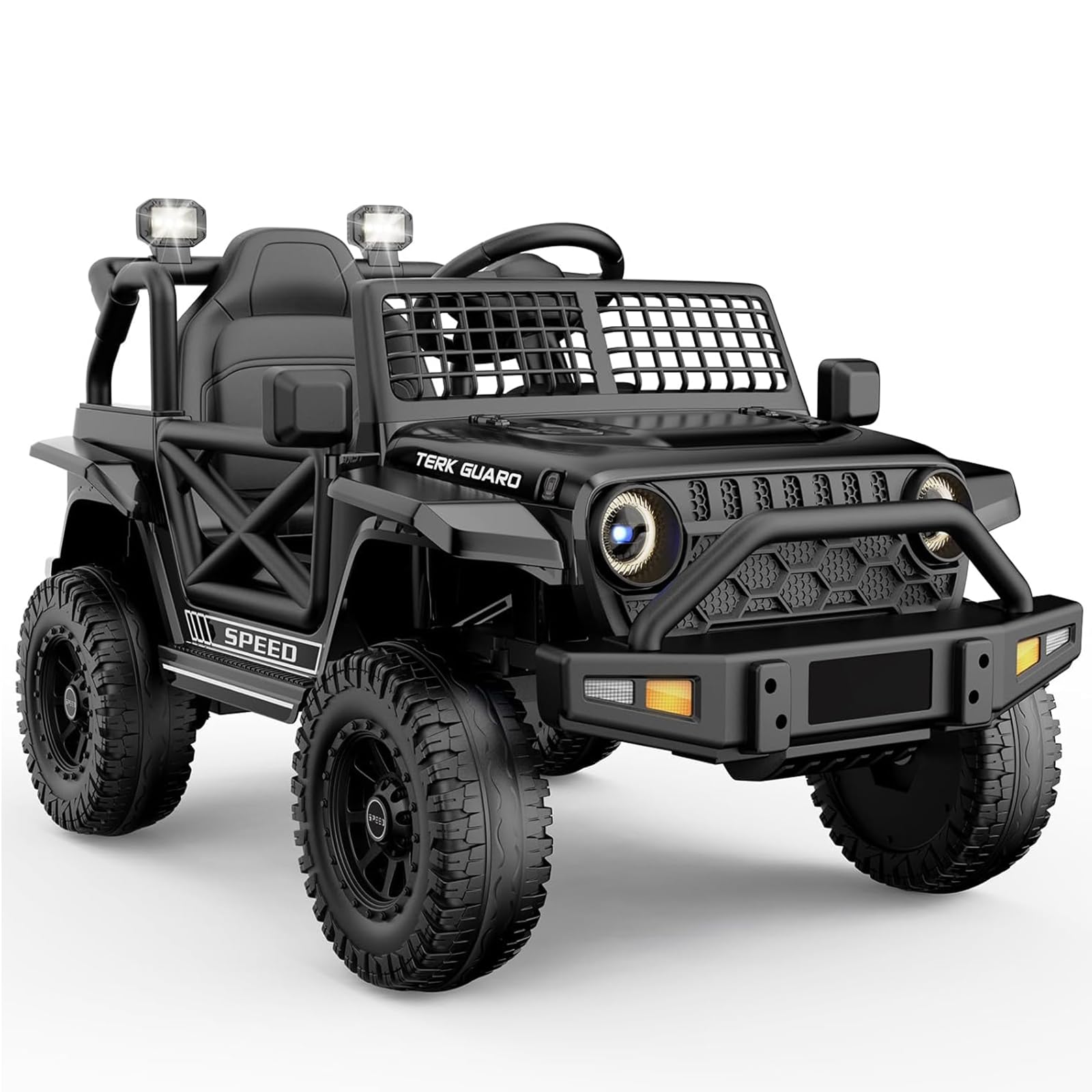 12V 7AH Ride On Car Toys for Kids Ages 4-8,Electric Cars for Kids,Jeep Power Wheels with Remote Control for Girls Boys Christmas & Birthday Gift,Black