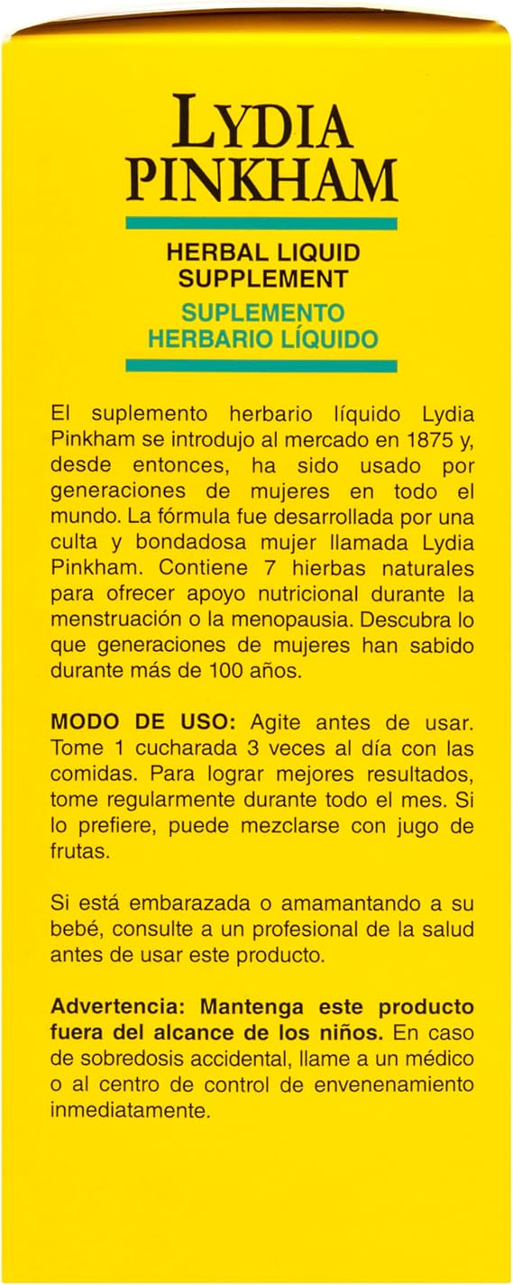 Lydia Pinkham Liquid Supplement for Menstruation & Menopause Support, 8oz