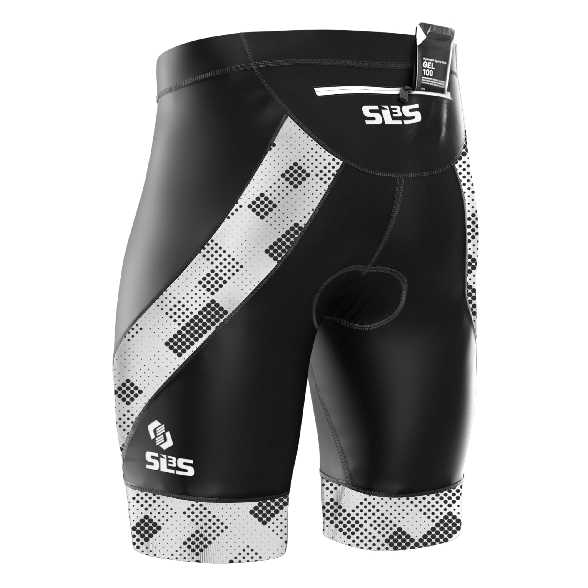 SLS3 Pantaloncini Tri da Uomo Triathlon 1 Tasca | Nero | FX Z | Corsa in Bicicletta | Progettato dal Tedesco