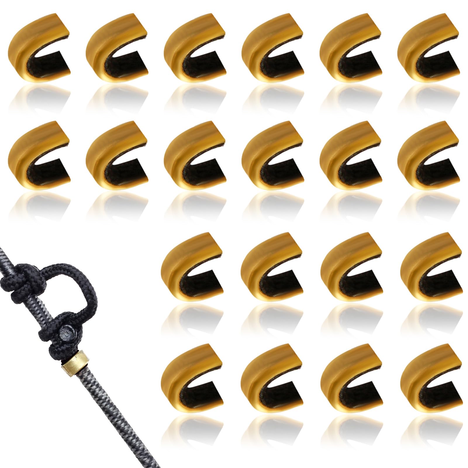 20 PCS Tiro con Arco a Punti Nock String Nocking Punti Clip, Clip di Stabilizzazione per Corde di Arco Composto e Ricurvo, Facili da Installare, Materiale Durevole per Maggiore Precisione nel Tiro