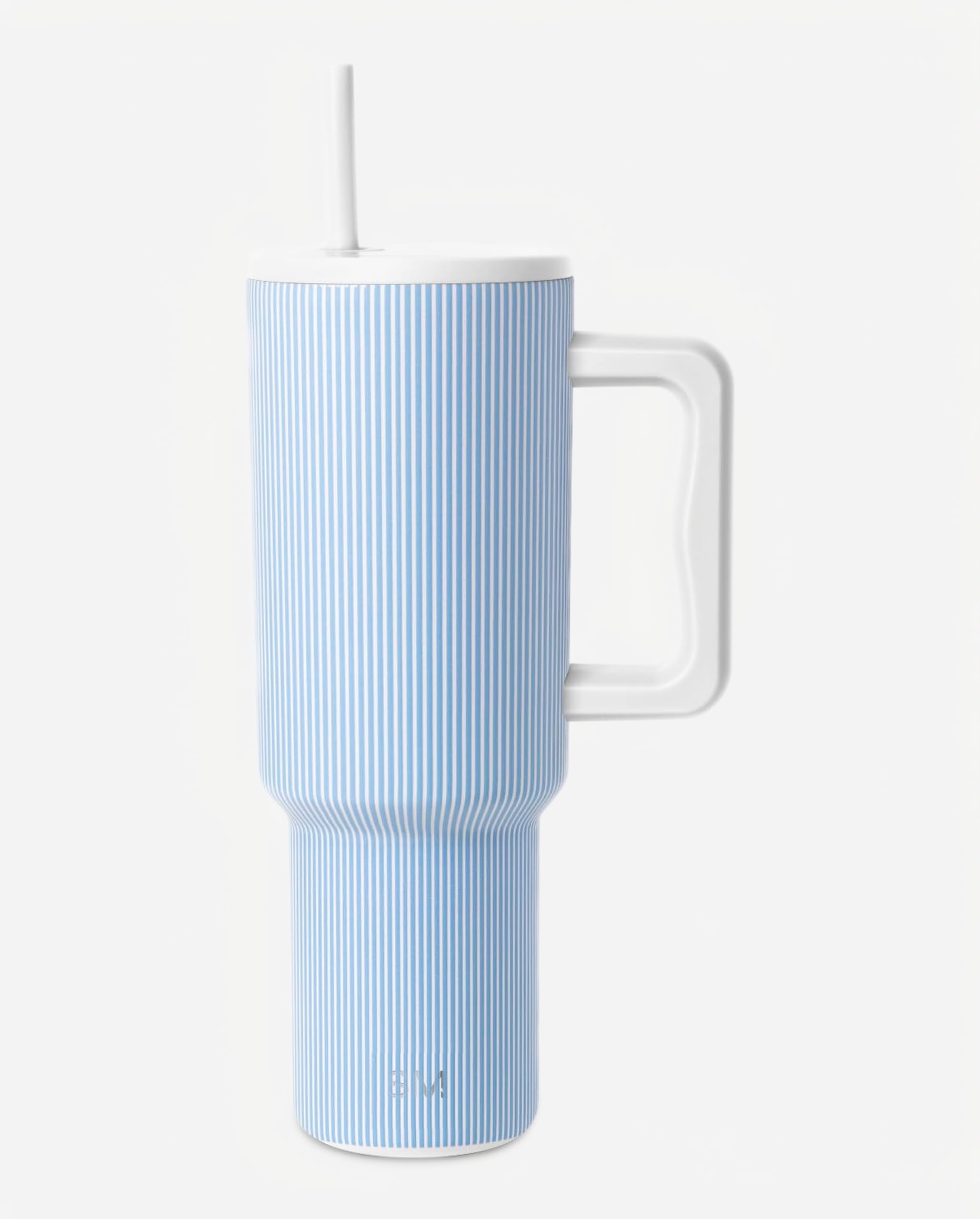 Simple Modern Tumbler with Handle and Straw | 40oz | Striped