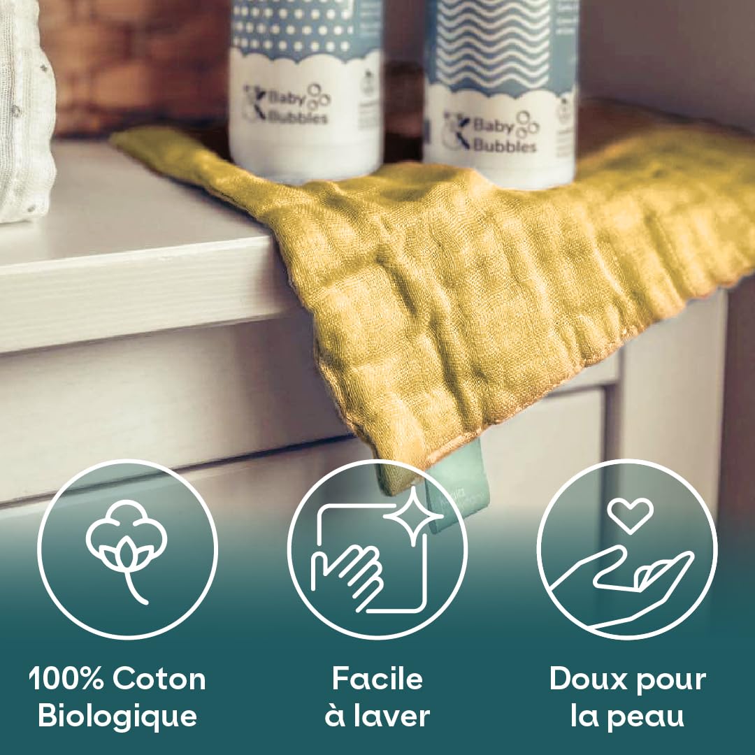KOALA BABYCARE - Langes Coton Bébé 30x30 – Paquet de 6 pièces pour Allaitement et Emmaillotage (Swaddle) Idéal comme Cadeau Nouveau-né