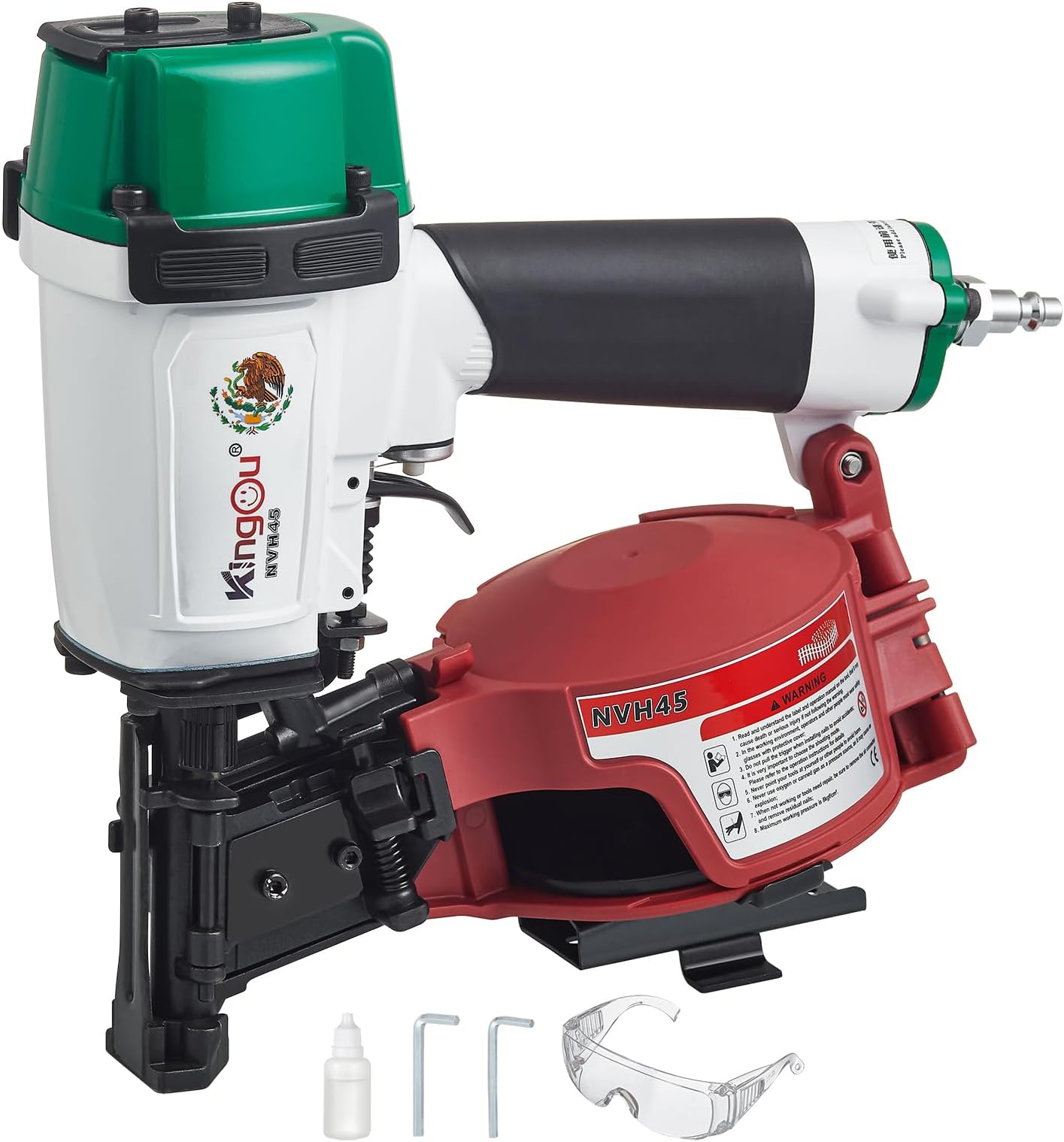 BOSTITCH Coil Roofing Nailer - 15-Degree, Lightweight Pneumatic Nail Gun