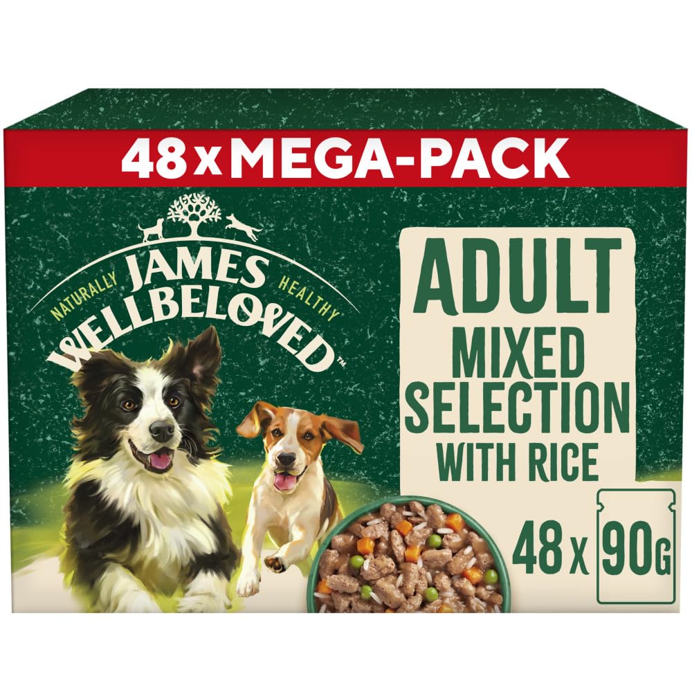 James Wellbeloved Adult Dog Food Mixed Selection in Gravy Pouch 48 x 90 g