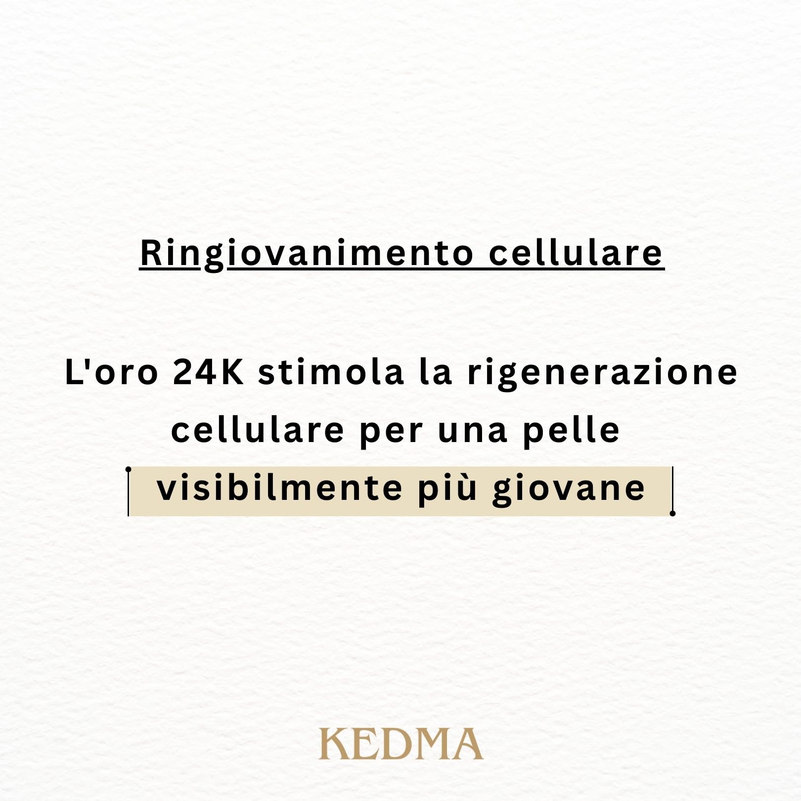 Kedma - Set Crema e Siero Viso con Oro 24K - Ringiovanimento e Idratazione - 50ml+50g