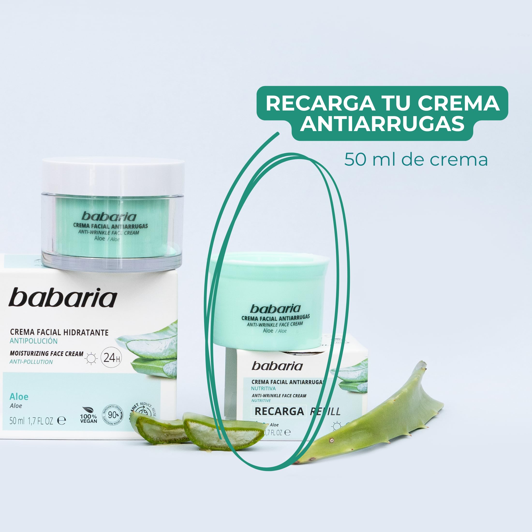 Babaria - Crema Antiarrugas Mujer Y Hombre Con Aloe Vera | Crema Hidratante  Facial 50ml | Con Vitamina C : Amazon.es: Belleza