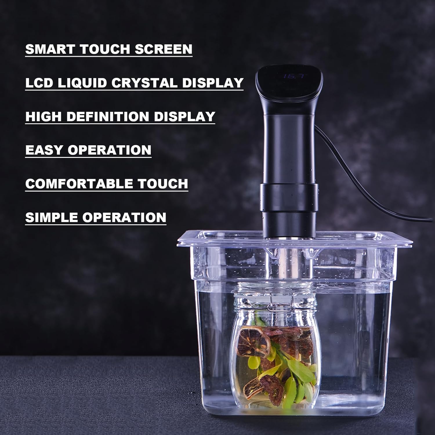 Sous Vide Machine, Immersion Circulators, With Temperature Control Box, Sous Vide Cooker, Low Temperature Slow Cooker, Smart Touch Screen, For Beef, Chicken, Vegetables