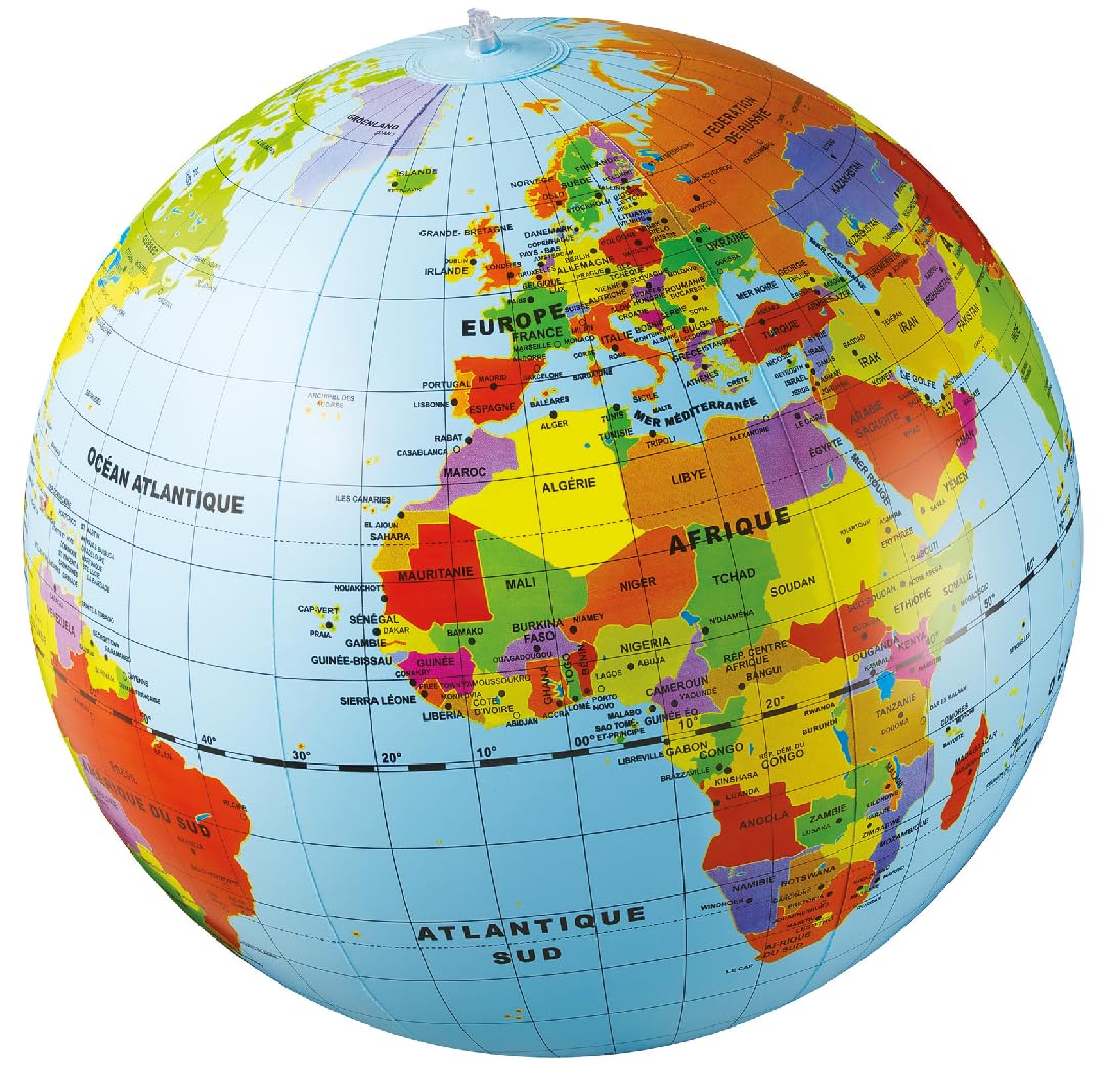 CalyGlobe - Mon globe gonflable "Le monde" - Français - ref 019KF