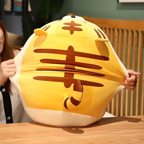 Miniatura 5 de Auspicious beginning Almohada suave de peluche de tigre de anime Kawaii Tigers, regalo de peluche para adultos (19.6 pulgadas)