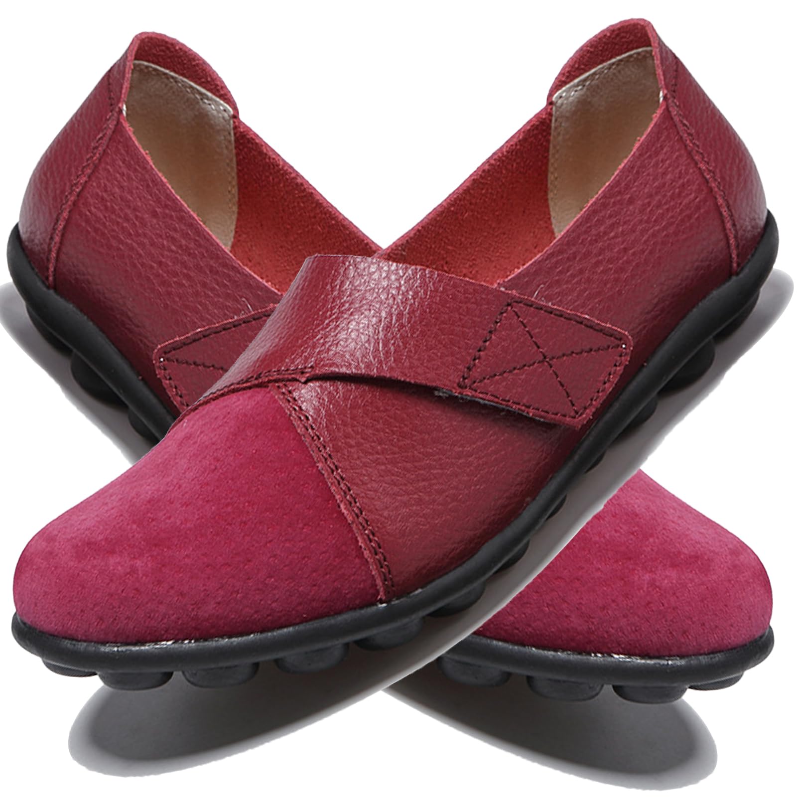 Aocase Bunion Shoes for Women Highly Elasticated Sports Running Shoes Ladies Shoes Swollen Feet Orthopedic Trainers Diabetic Shoes for Women,Wine red,39/245mm