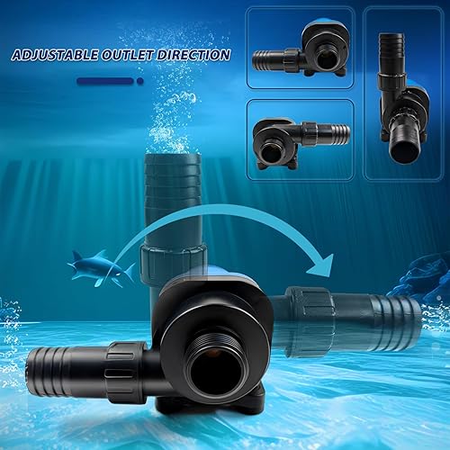 Miniatura 4 de CONQUERALL CHS-2500 Bomba sumergible de ahorro de energía de 15 W CC 24 V 660 GPH(US) 12.4 pies de ahorro de energía con 3 años de garantía para