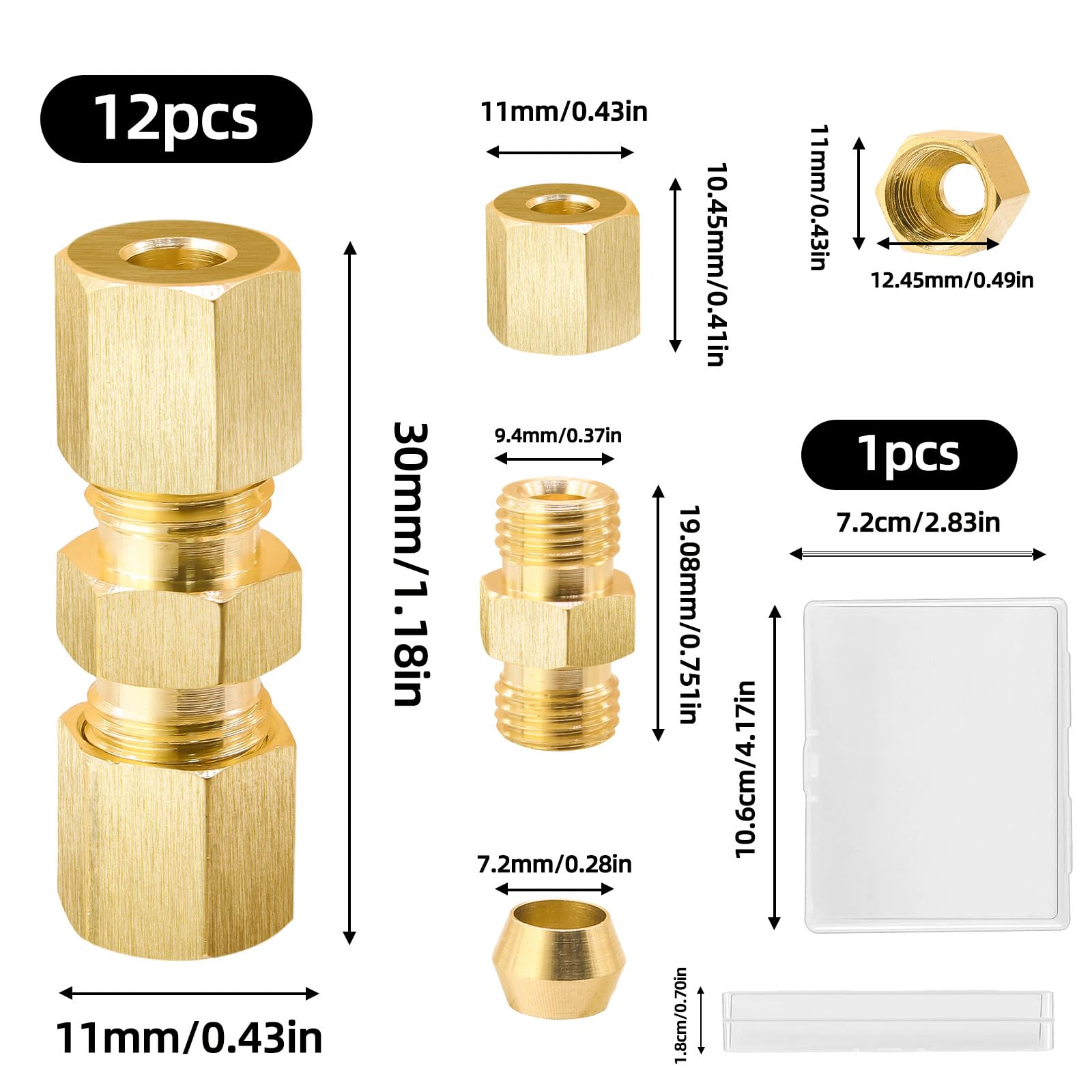12 unidades de conectores de línea de freno, 4,75 mm, sin rebordear, tubo de freno, accesorios para cable de freno, cable de freno, sin rebordear, conector