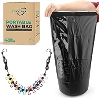 Vista 1 de Travel Washing Machine & Retractable Clothesline - Hand Washing Machine & Portable Clothes Washer - Durable Travel Laundry Wash Bag & Camping
