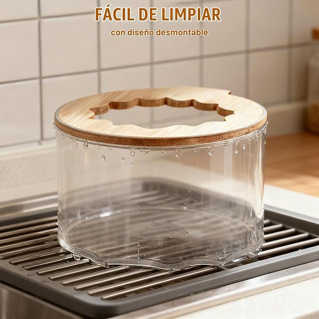 Foto 5 de 7 de Behogan Cuarto de baño para hámster transparente, contenedor de arena para hámster con escalera y pala