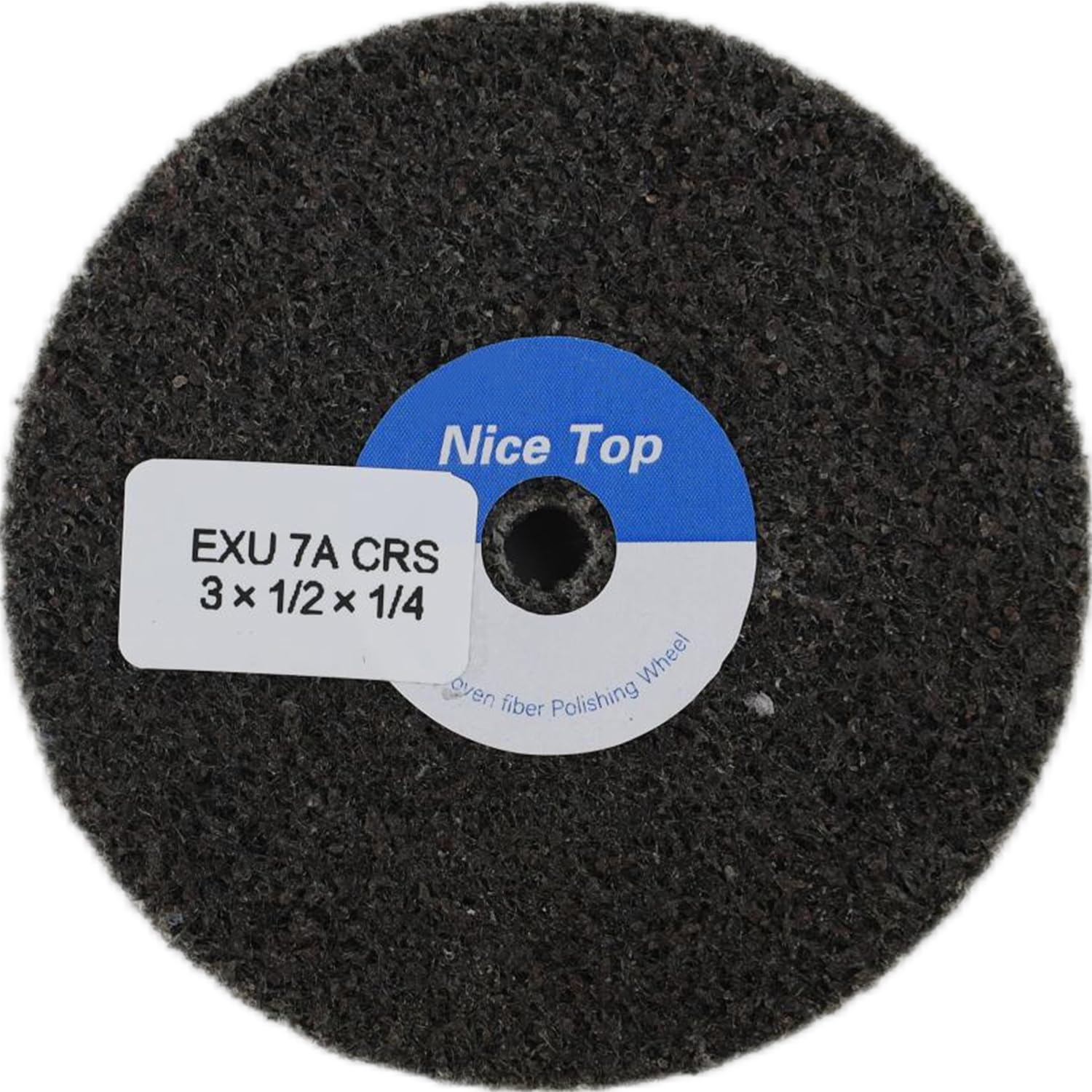 EXU Unitized Wheel 3 Inch X 1/2 Inch X 1/4 Inch 7A Coarse Grit, Silicon Carbide, Non Woven Fiber Wheel, Metal Finishing, Deburring, Polishing, Pack of 1