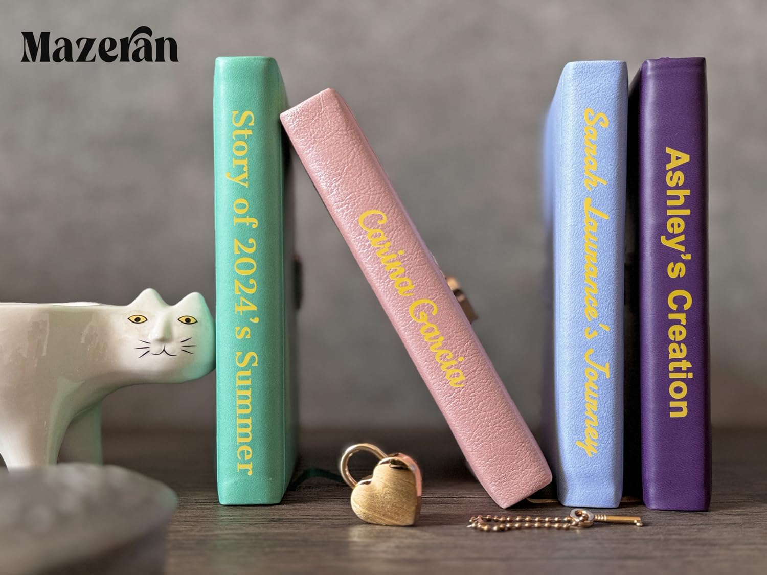 Personalized Heart Shaped Lock Journal, Custom PU Leather Hard Cover Gold Gild Edge Notebook Travel Diary, B6 Lined Locking with Key Personal Planner Secret Organizers Gift for Girls Women Daughter