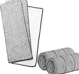 STELLIX Microfiber Small Mop Refill Pad: Washable, Fits Flat Mops, Ideal for Small Buckets (4 Pc, 33x11.5 cm) Price In India