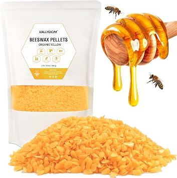 Beeswax 2lb Yellow Beeswax Pellets, Candle Wax, Organic Beeswax, Wax for Candles Making, Beeswax Candles,Beeswax for Skin, Soap Making Supplies, Candle Making, Candle Wax for Making Candles