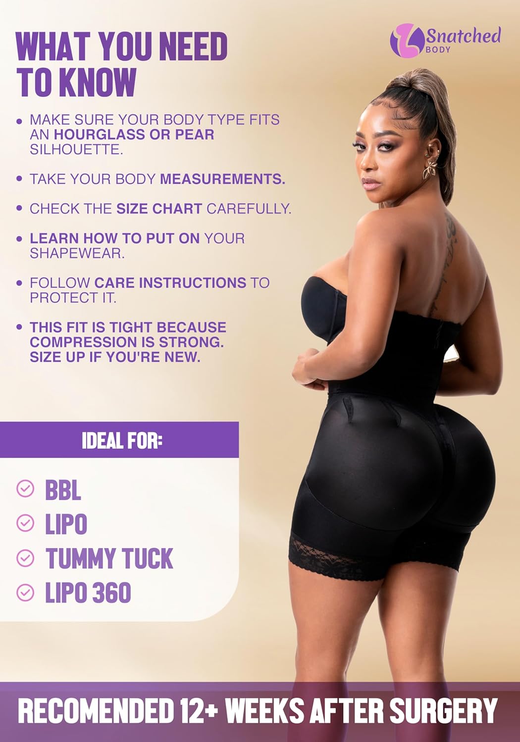 Snatched Body Stage 3 Strapless Faja High Compression | Shapewear Bodysuits for Women | Fajas Colombianas Moldeadoras - Image 5