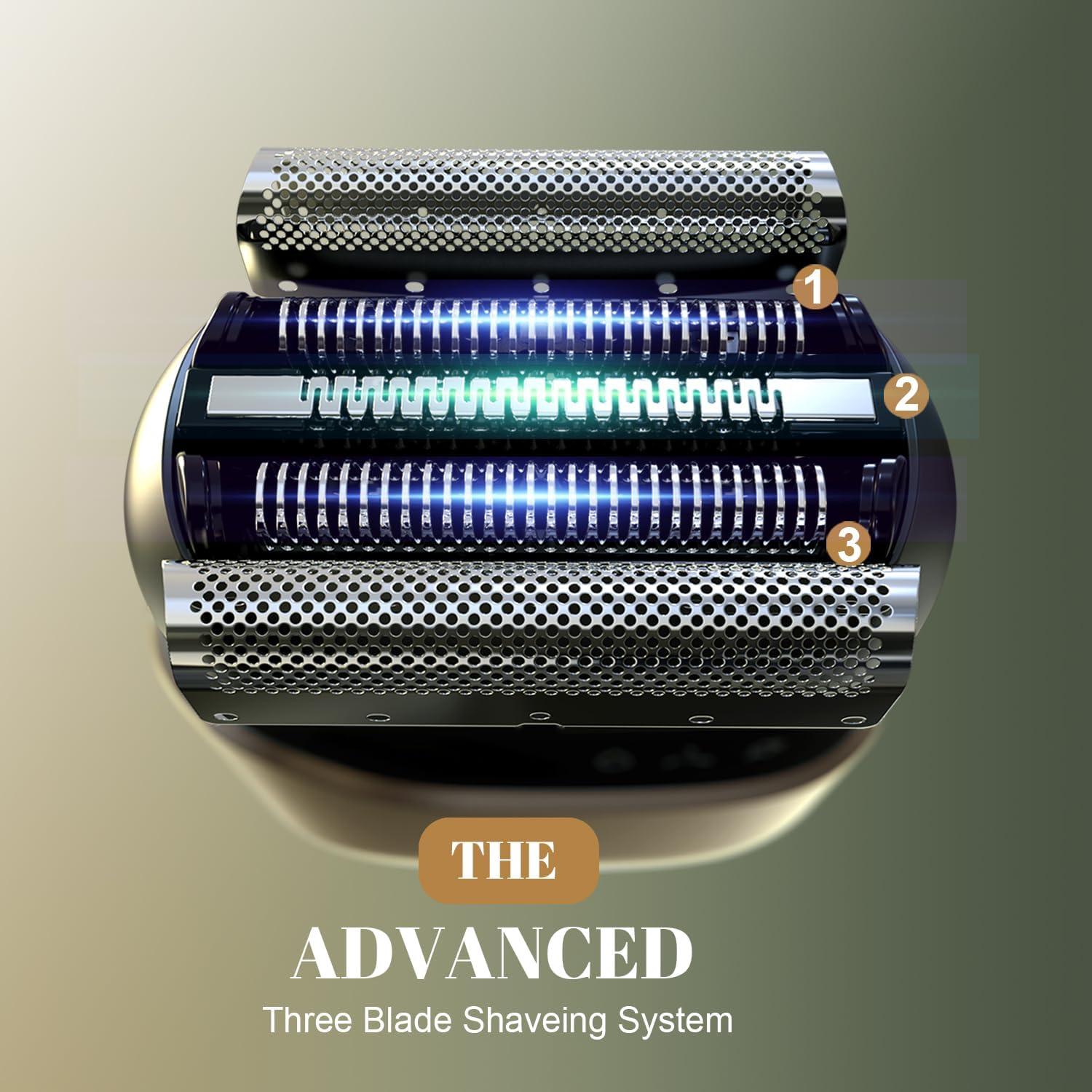 Electric Foil Shaver for Men: Portable Electric Razor for Beard/Face, 3 Floating Blade LED Display USB-C Fast Rechargeable, IPX7 Waterproof for Travel & Home,Matte Brown - Image 3