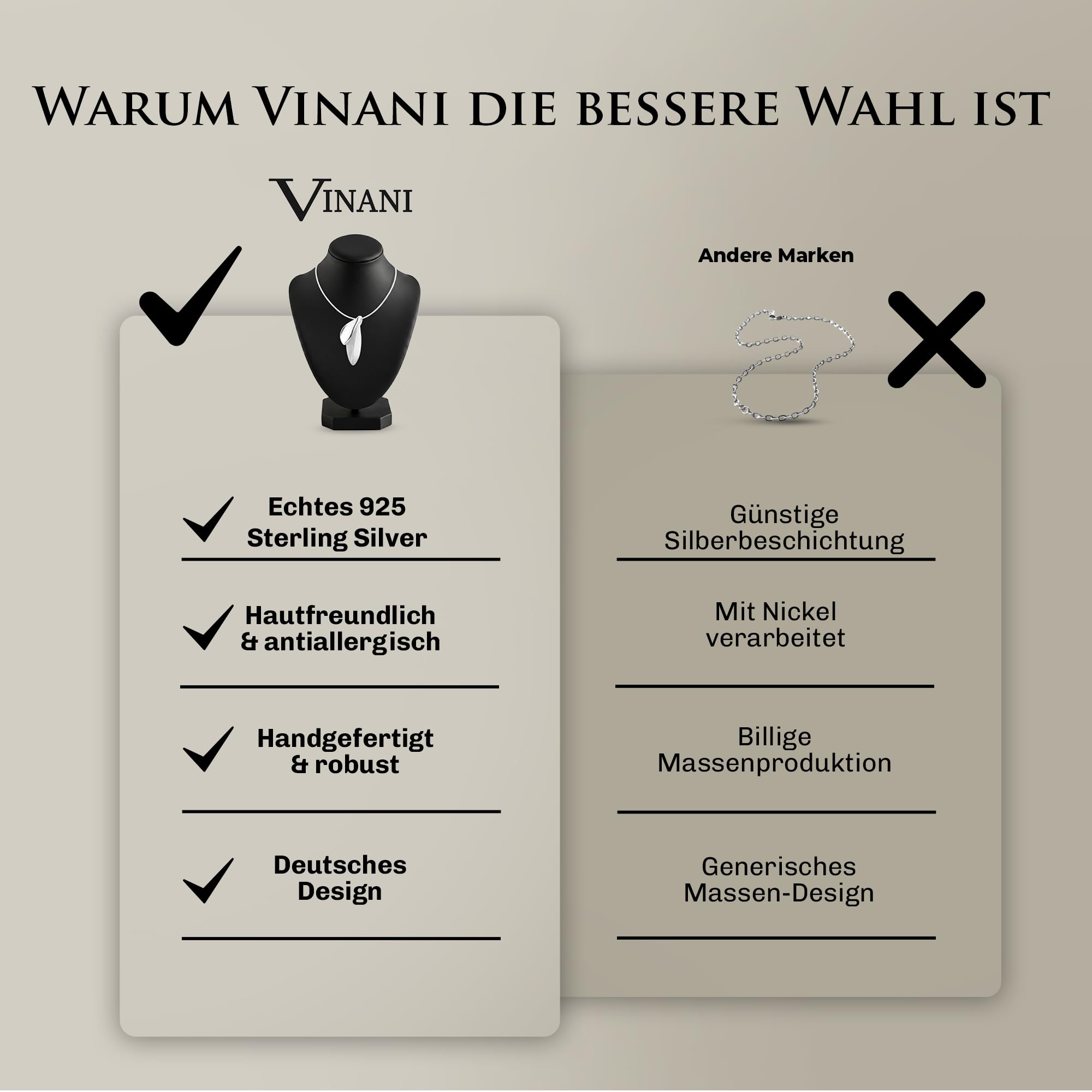 Kettenanhänger mit Schlangenkette 925 Sterling Silber für Damen, ABH-S | Blattmotiv, gebürstete Mattoptik, nickelfrei, antiallergisch, deutsches Design, vielseitig kombinierbar