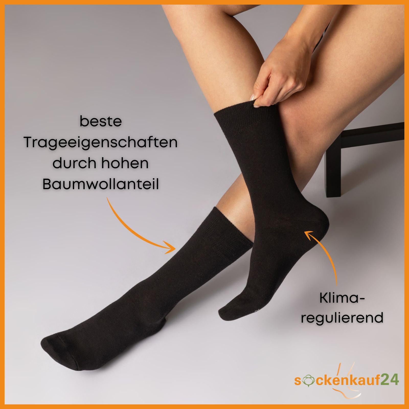 6 | 12 | 24 Paar Socken Herren & Damen Business Socken Schwarz Baumwolle