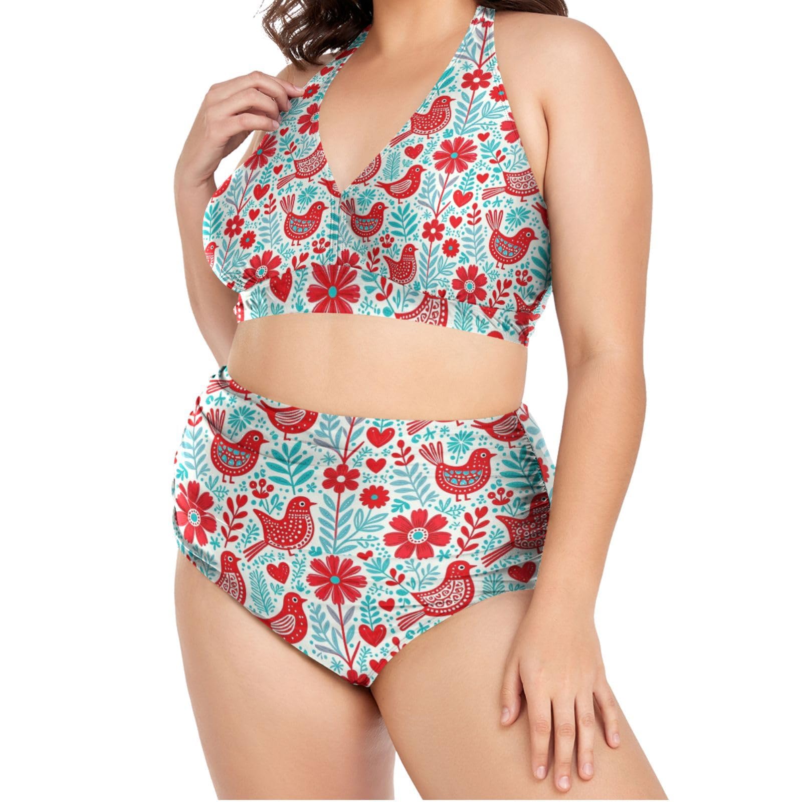 FRODOTGV Costumi da bagno da donna curvy, da L a 4XL