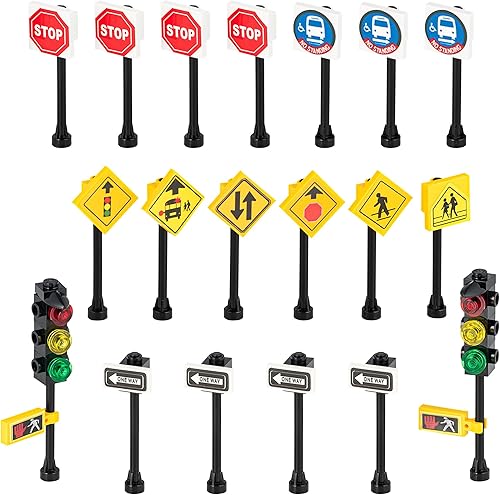 Juguetes de construcción CiudadPuebloPuebloCalle Señales Set 15. Parada. Semáforos. Personalizado