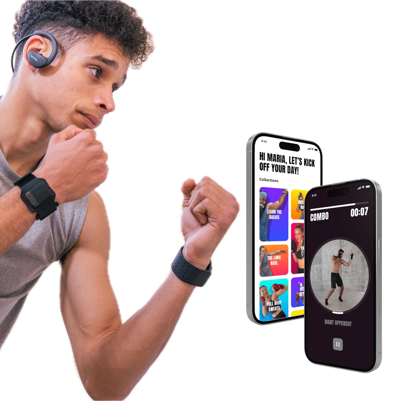 Bluetooth Punch Tracker for Heavy Bag & Shadow Boxing – Smart Boxing Sensors – Track Punch Power, Speed & Count – App-Connected Training Tool for Beginners & Pros