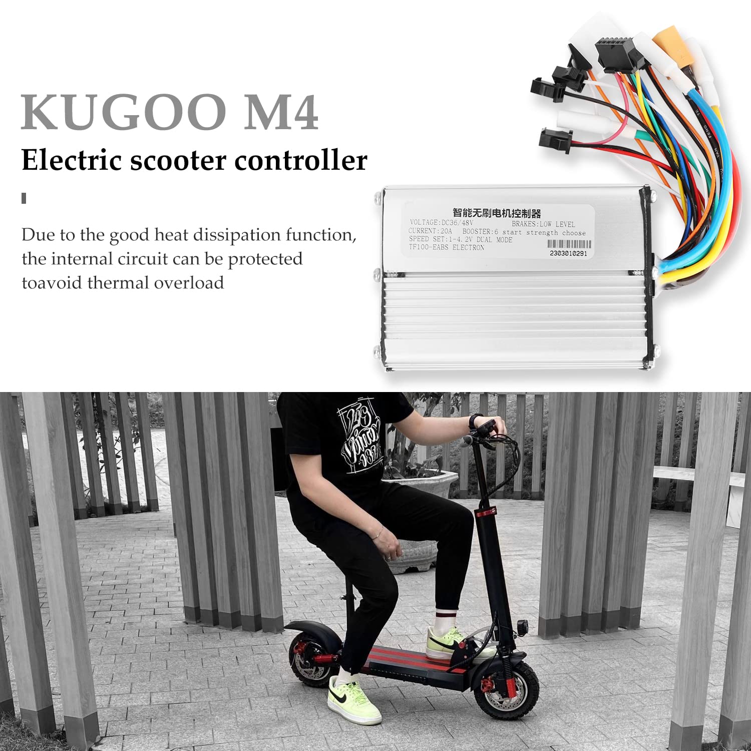 Cruscotto Scooter Acceleratore Pollice + Kit Controller Compatibile con Scooter Elettrico KUGOO M4 2 10 Pollici