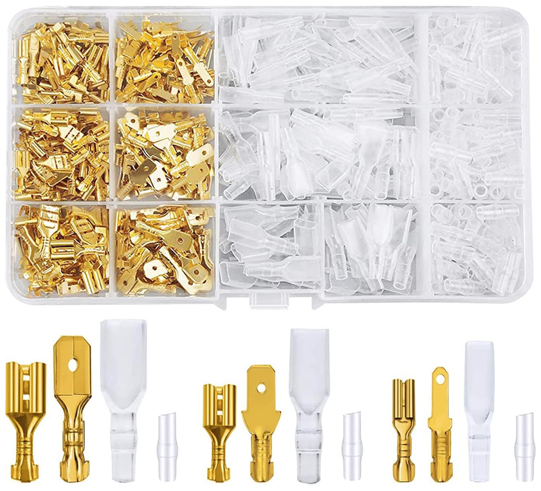 Amazon.co.jp: 平型端子 360個セット 真鍮 110型 187型 250型 オス