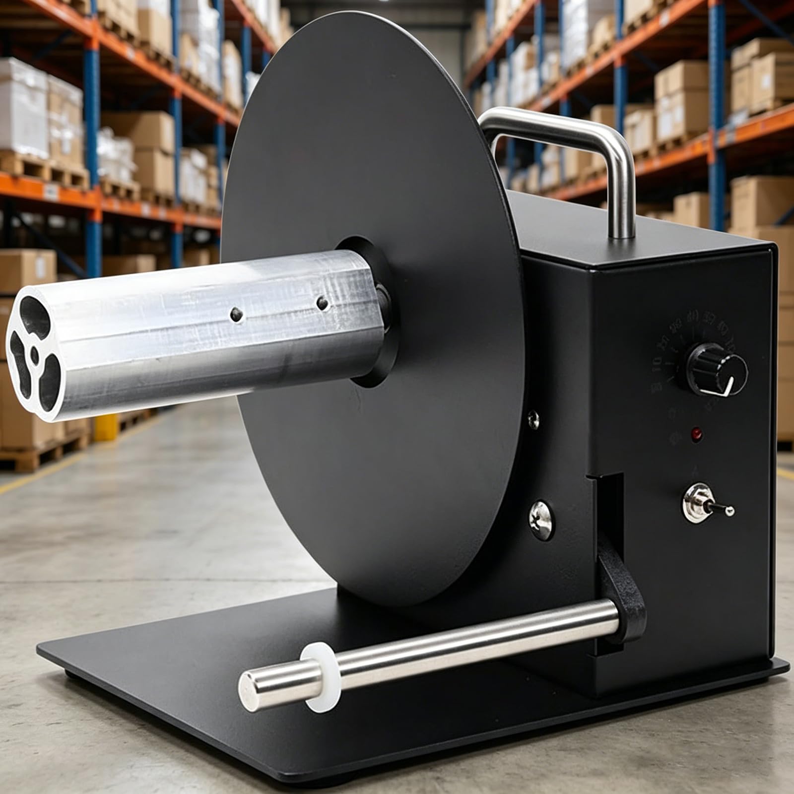 YSFW Automatic Label Rewinder, Label Rewinder Machine, Double-way Rewind, Rewinding Speed: 1-8inch/s, 180mm Rewind Diameter, for Clothing Tags, Bar Code