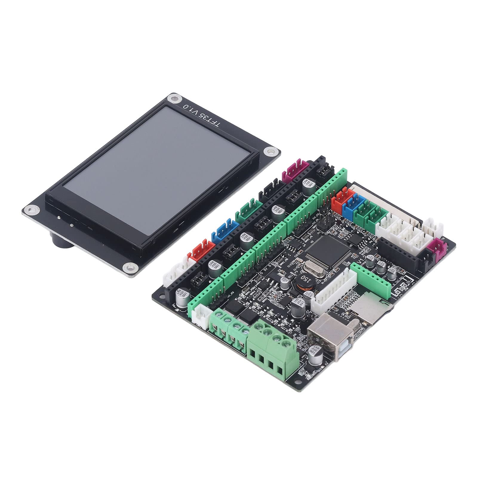 Fafeicy Scheda Madre Stampante 3D con TFT35 Touch Screen, Kit PCB per