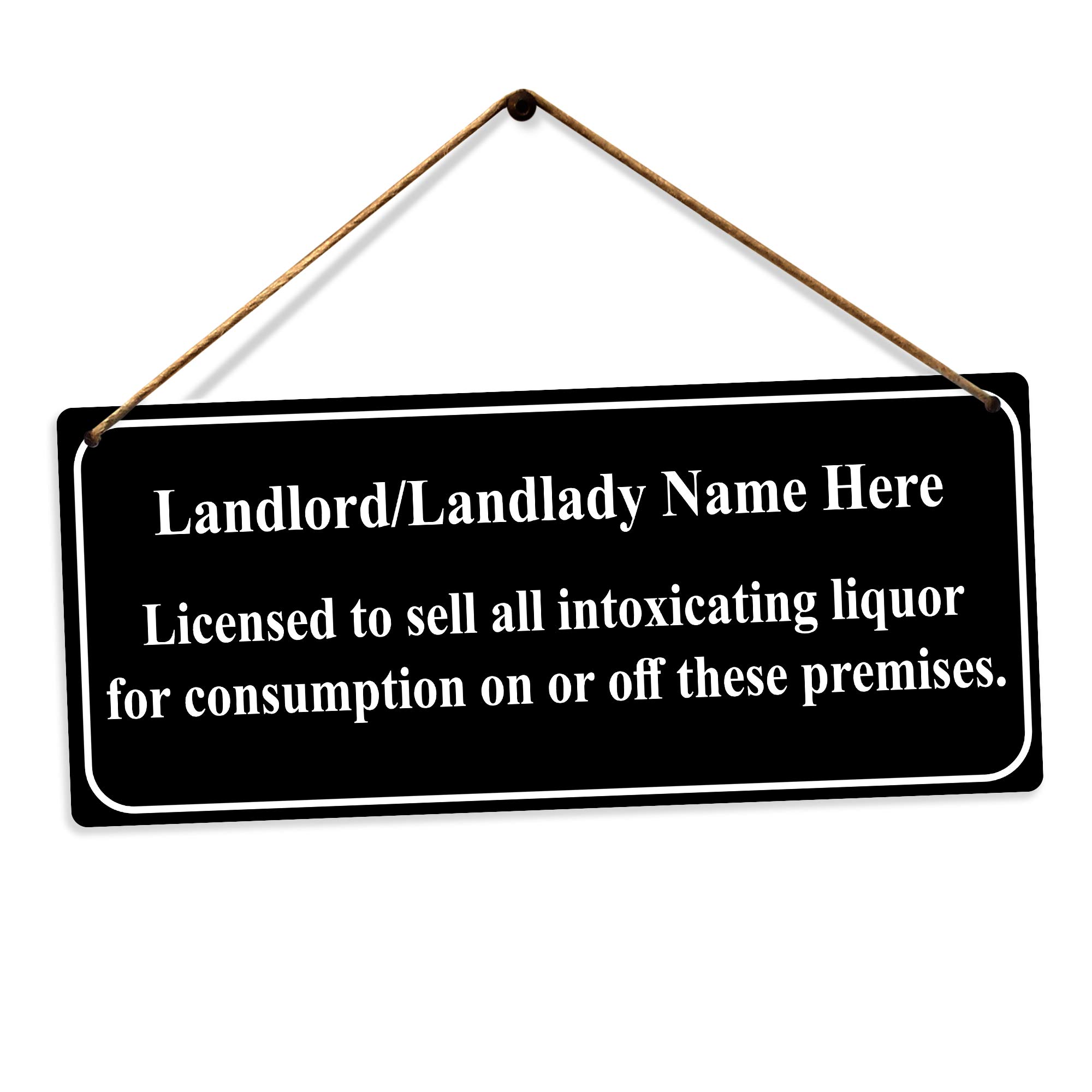 Personalised Alcohol License – Twine | Printed Metal Wall Sign Plaque