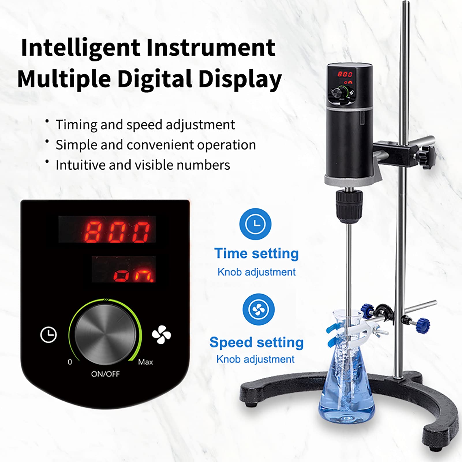 Hanchen Electric Stirrer - Lab Mixer with Timer & Speed Control -2