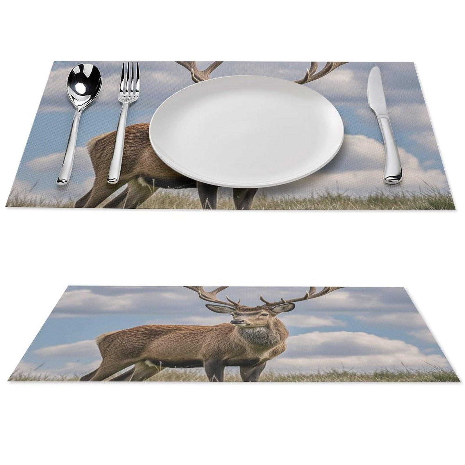 Lot de 4 sets de table en PVC résistants à la chaleur pour restaurant
