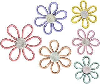 HouseVibe Boho Decor Woven Flowers Wall Hanging 6 Piece | handmade from quality materials, suitable for indoor use, lightweight