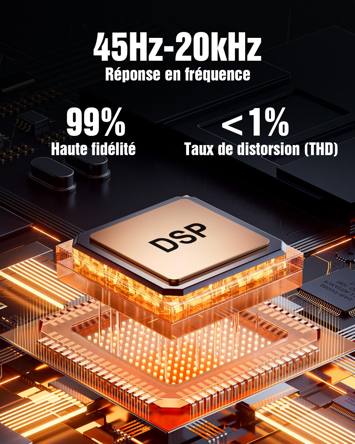 Hiwill 4.1 Dolby Atmos Barre de Son, 300W pour Smart TV avec Caisson de Basses, 2 Enceintes Surround Avant, Barre de Son pour Haut-Parleur TV, Basses réglables, HiElite A41