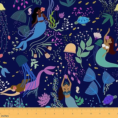 Mermaid Fabric by The Yard - Beautiful, Enchanting Fabric That Will Transform Any Space