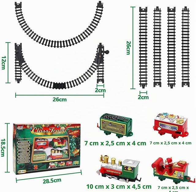 Foto 2 de 7 de Tren Eléctrico Juguete Niños para Árbol de Navidad