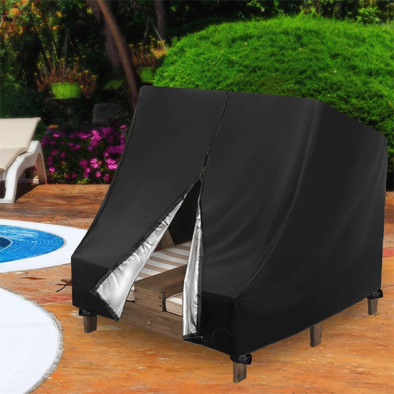 Funda para tumbona para exteriores, duradera, para parque, hotel, campus, disfruta de la protección solar