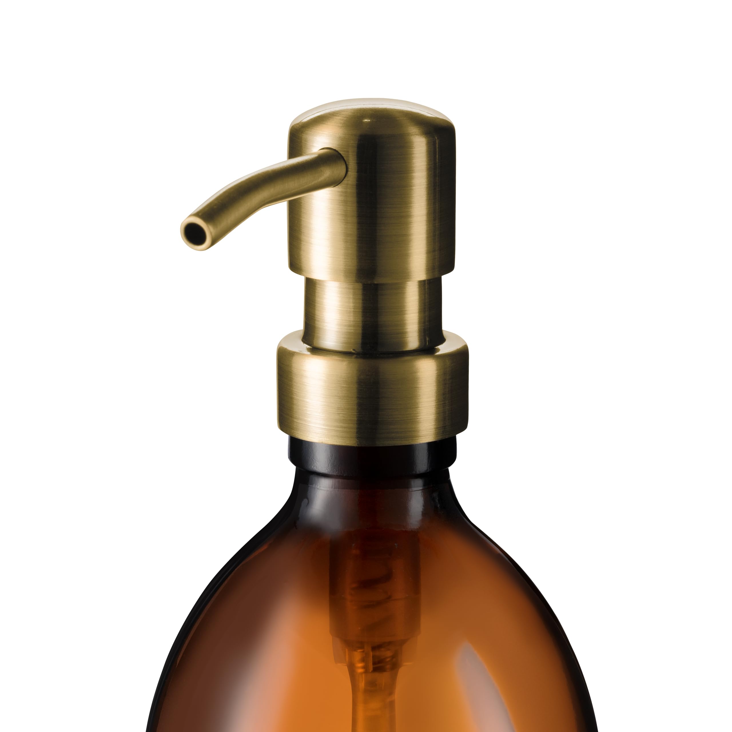 Kuishi Gold 28Mm Soap Dispenser Pump Replacement – Stainless Steel Pump Dispenser Head, Bpa-Free Soap Pump For Soap & Lotion Bottles, Compatible With Dispensers