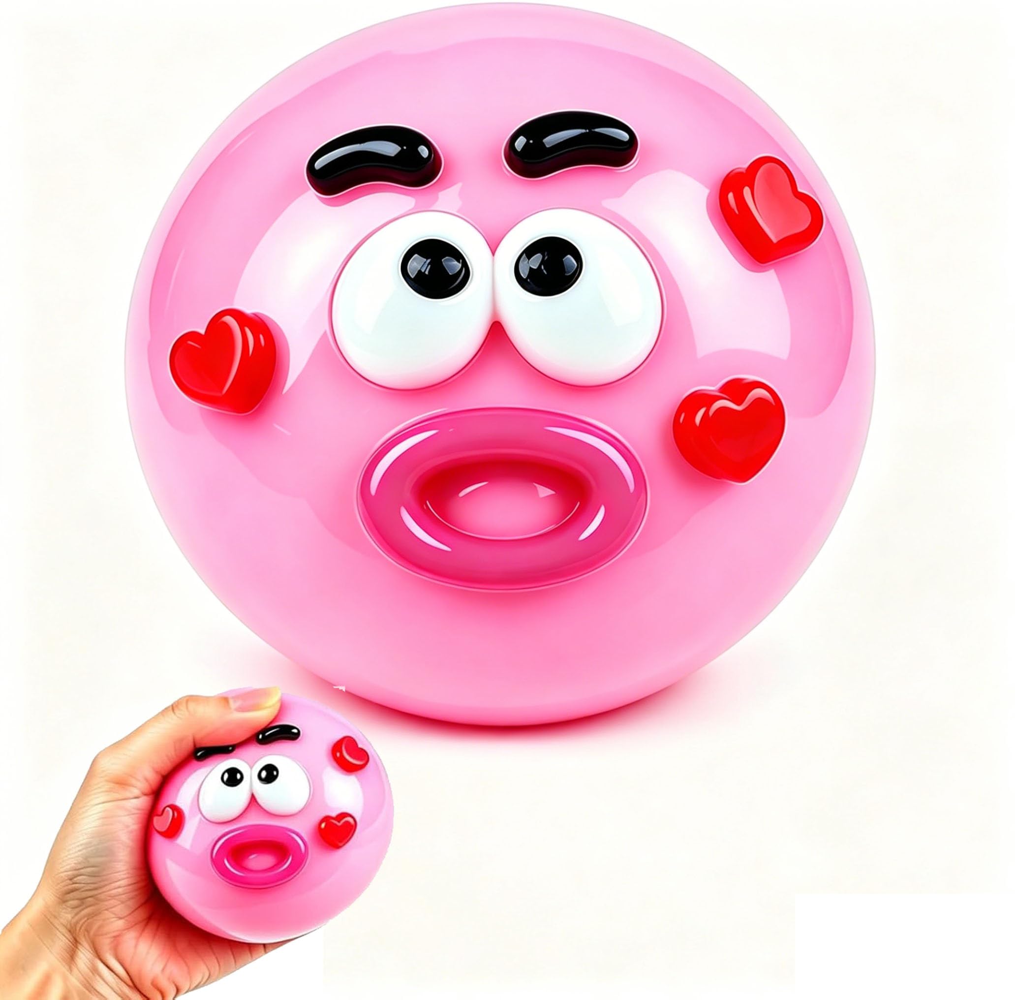 Smushers Squishy Fidget Toy, Soft Interchangeable Squishy Face Swap Sensory Toy,Dog Face Swap Squishy Stress Balls,Funny Smushers Dog Face Swap Squishy,Cute Stress Relief Toy for Adults&Kids