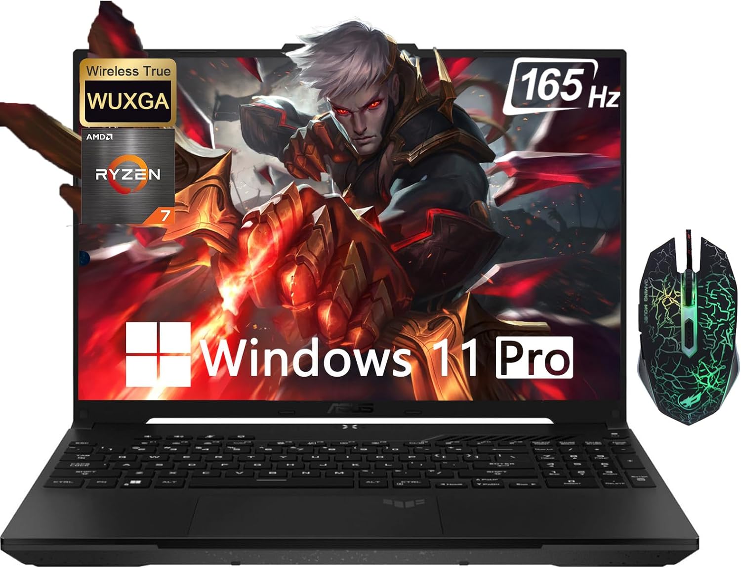 ASUS TUF A16 Gaming Laptop, 16″ 165Hz WUXGA Display, AMD Ryzen 7 7735HS(8-core),…